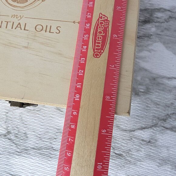 Wooden Essential Oil Box 36 Grid Storage Case Organizer Foam Pad Bottle Labels - Picture 10 of 10